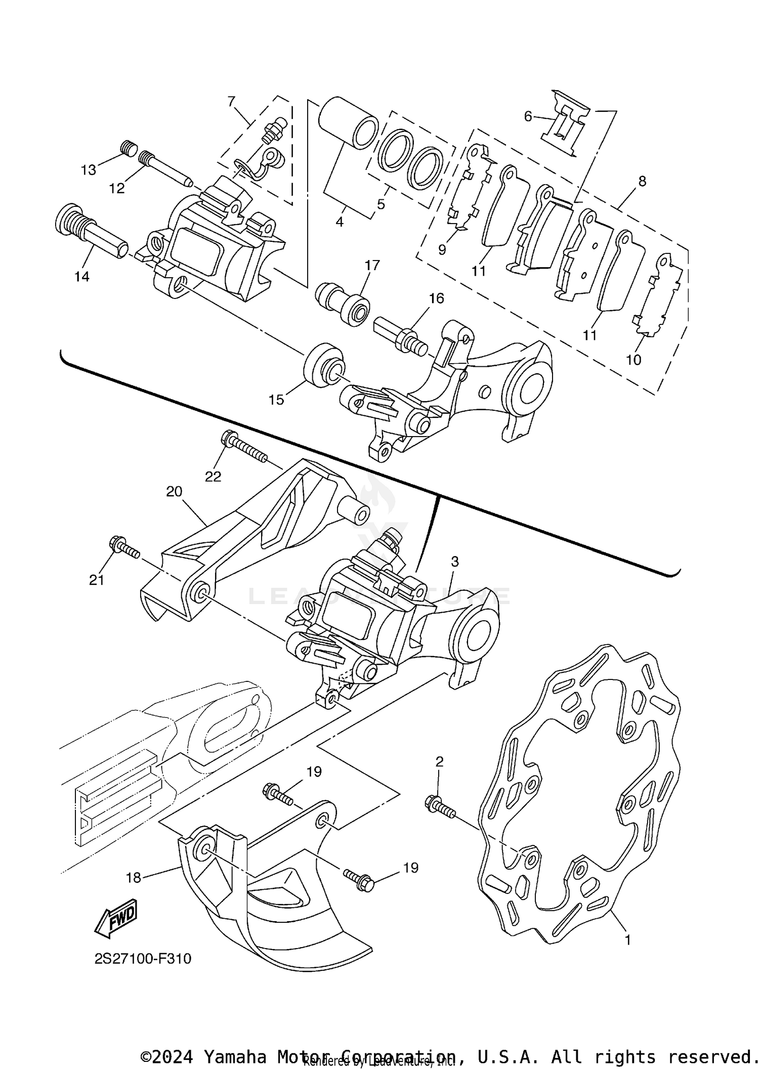 REAR BRAKE CALIPER