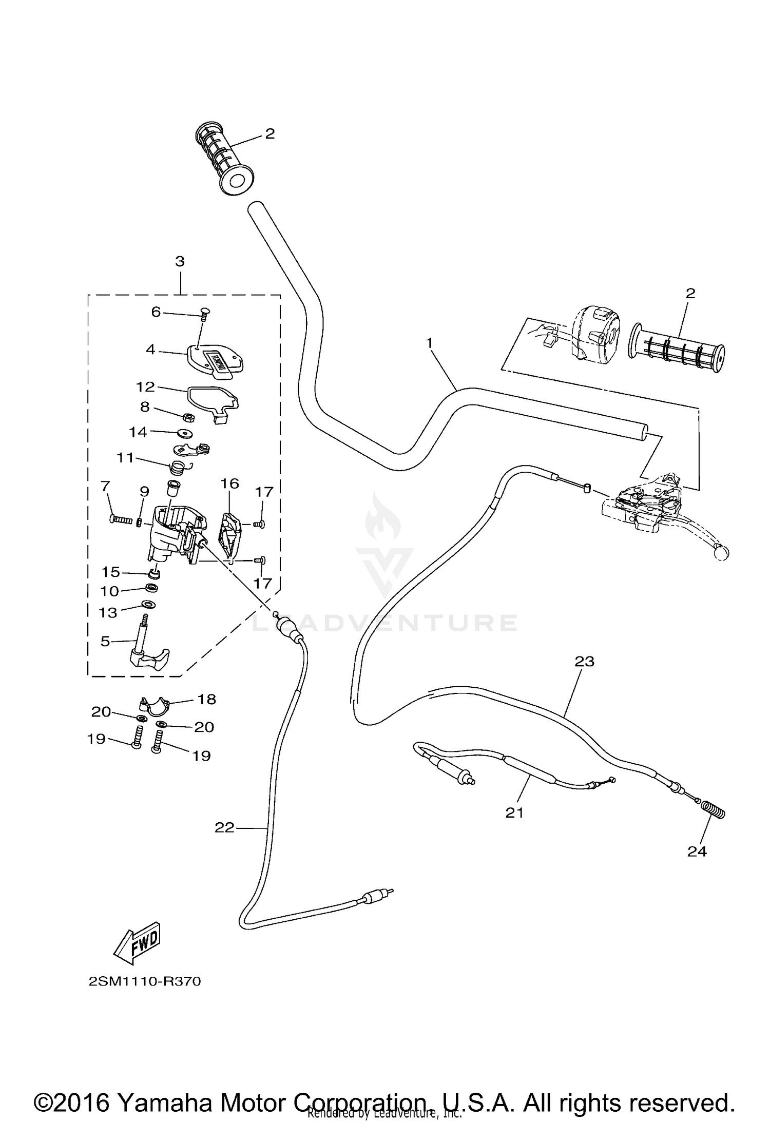 STEERING HANDLE CABLE
