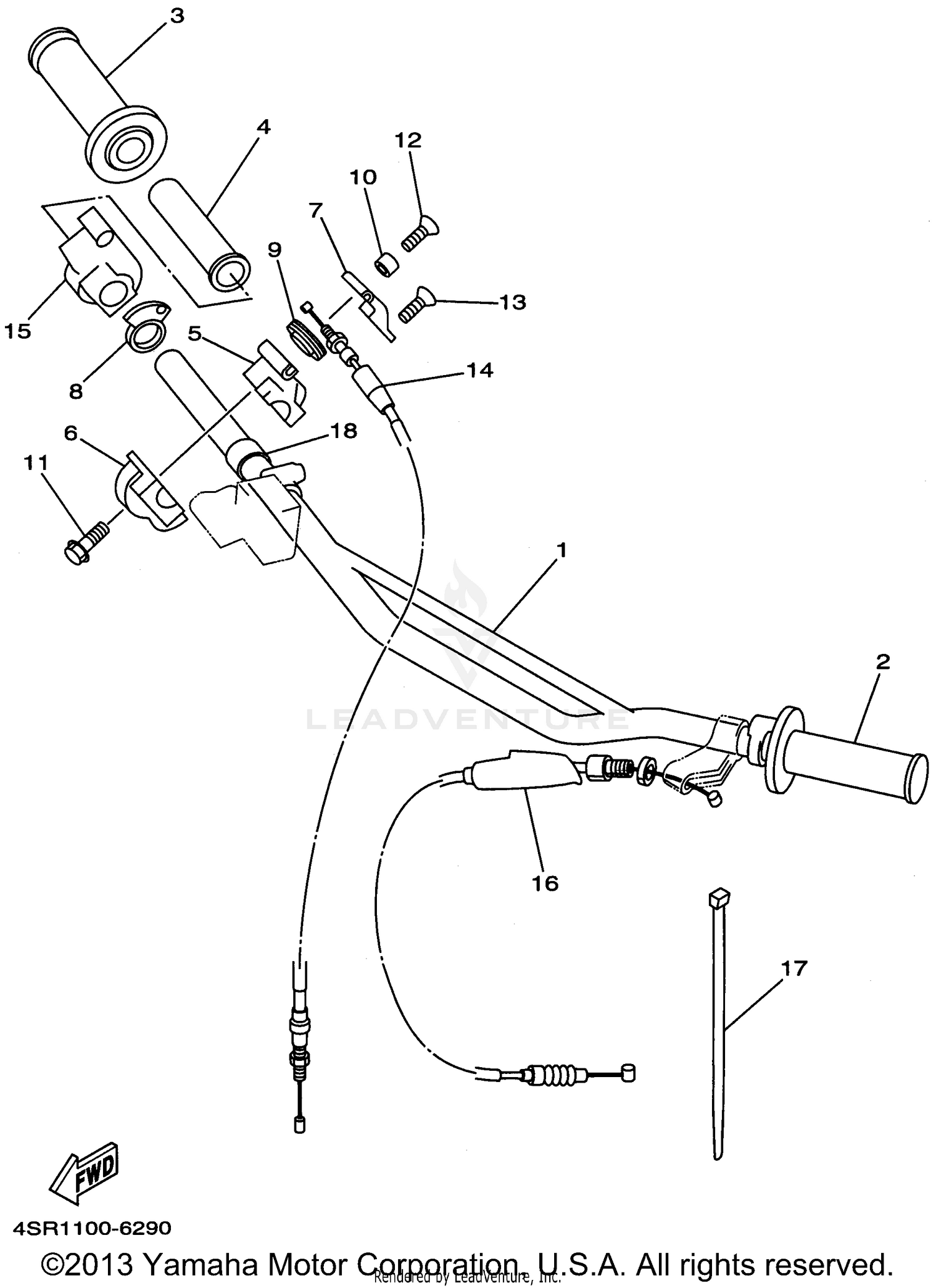 STEERING HANDLE CABLE