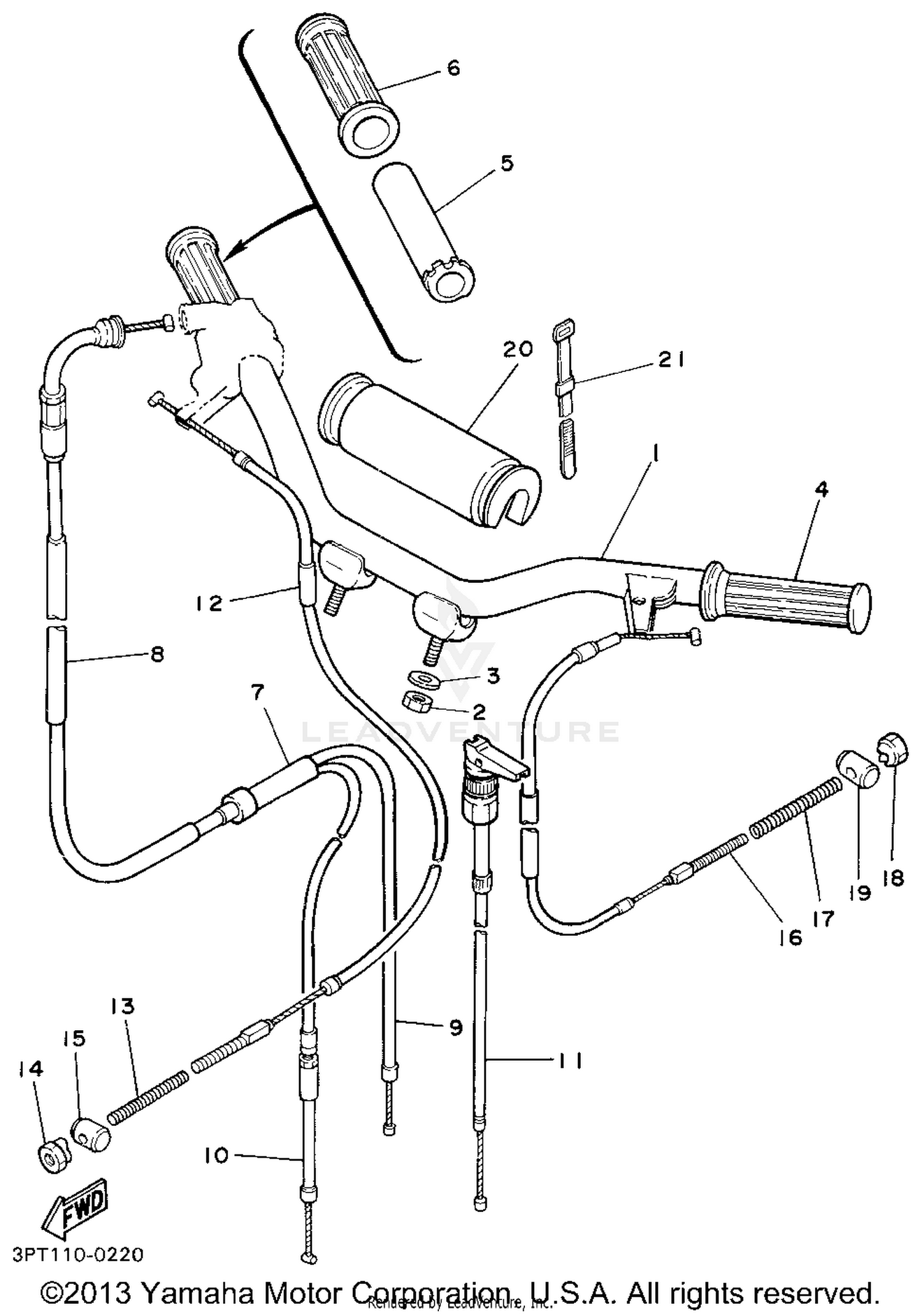 STEERING HANDLE - CABLE