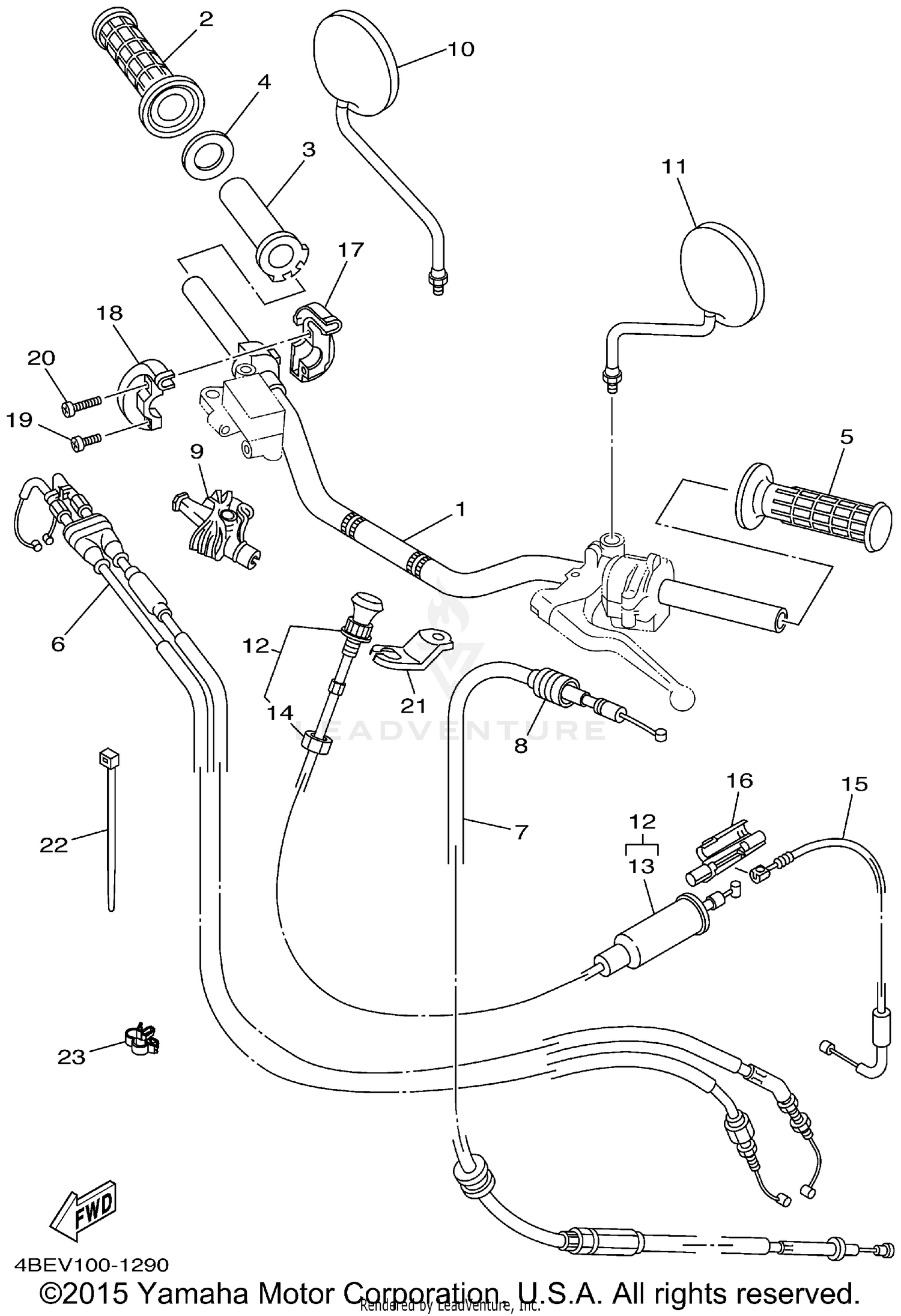 STEERING HANDLE CABLE