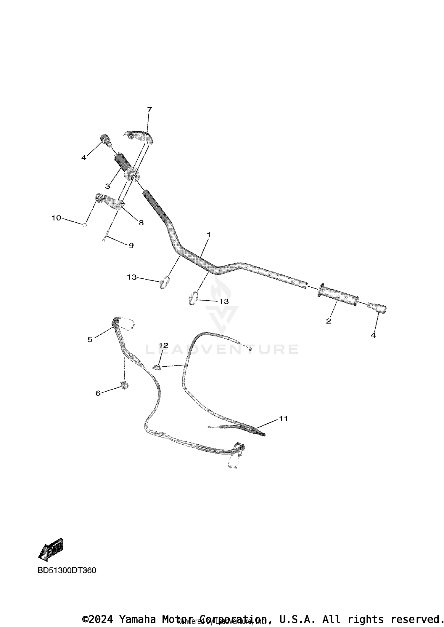 STEERING HANDLE CABLE