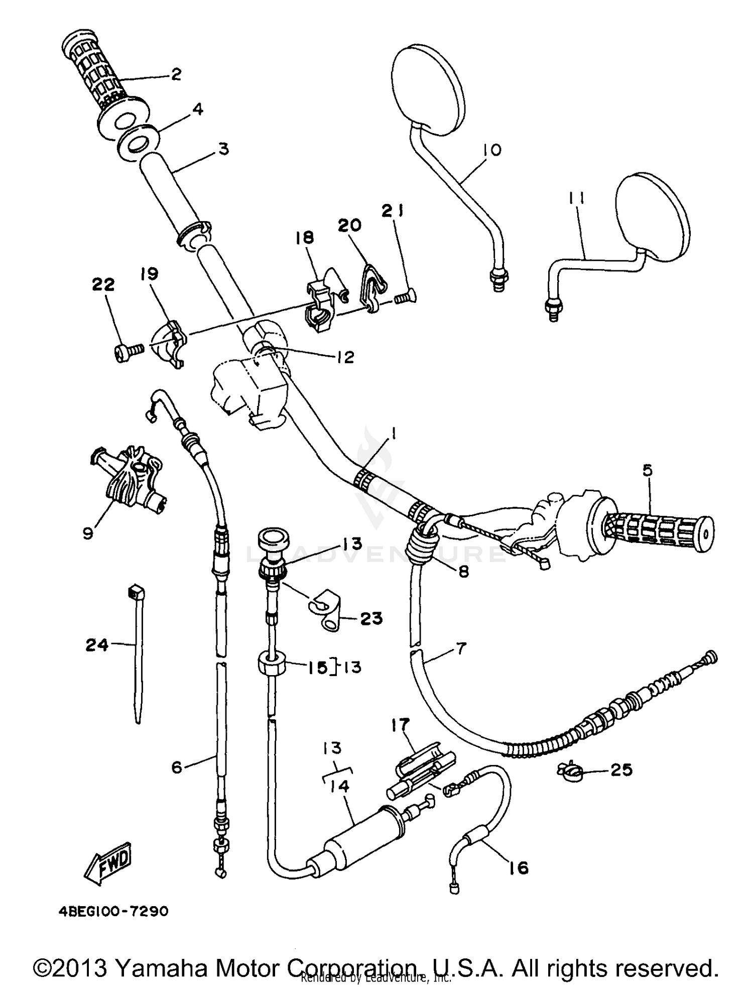 STEERING HANDLE CABLE