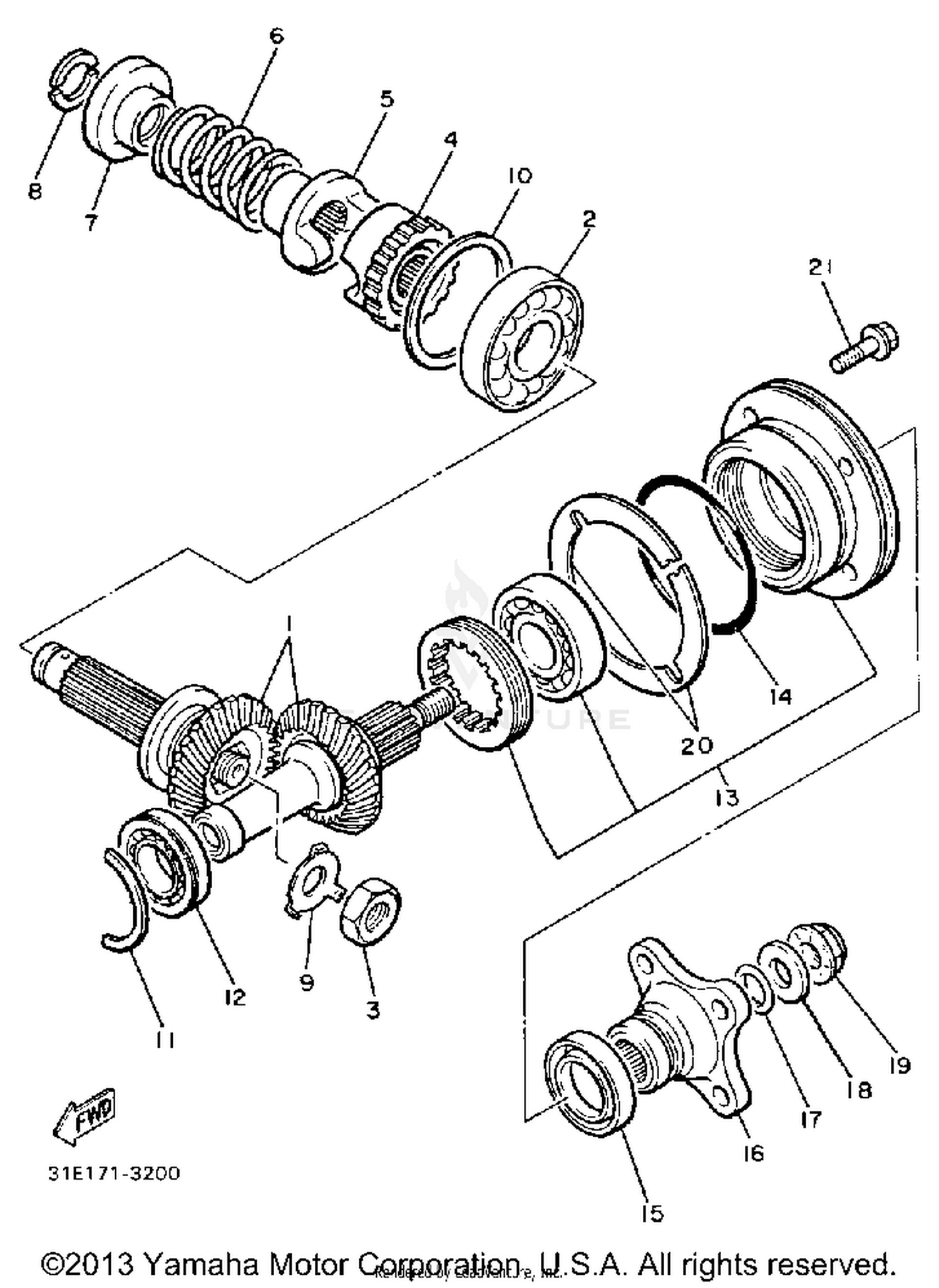 MIDDLE DRIVE GEAR