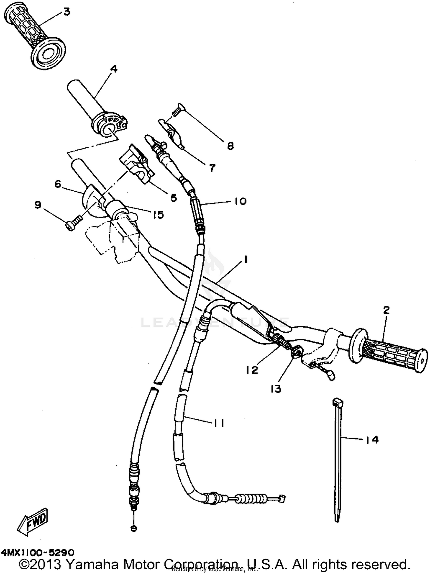 STEERING HANDLE CABLE
