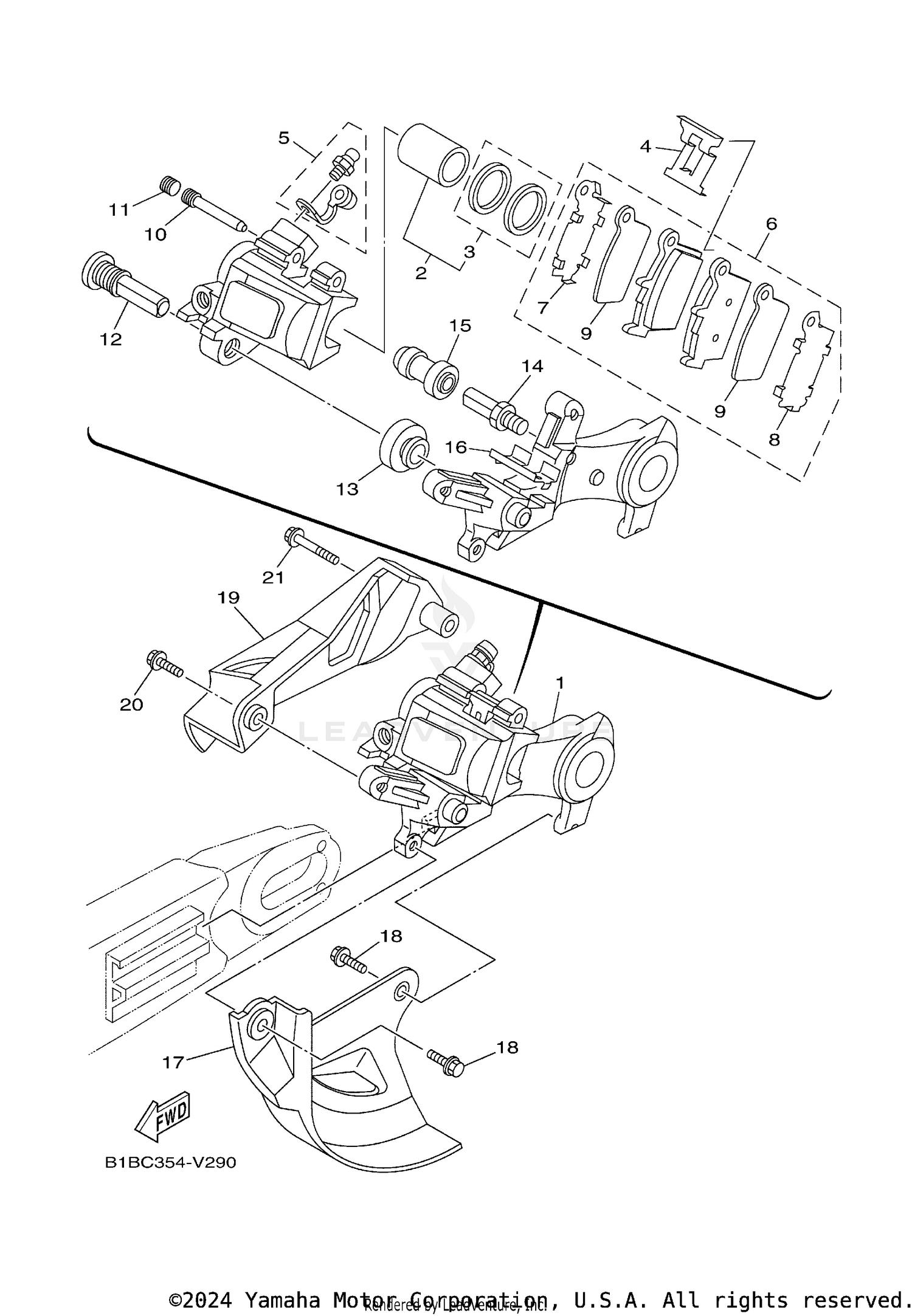 REAR BRAKE CALIPER