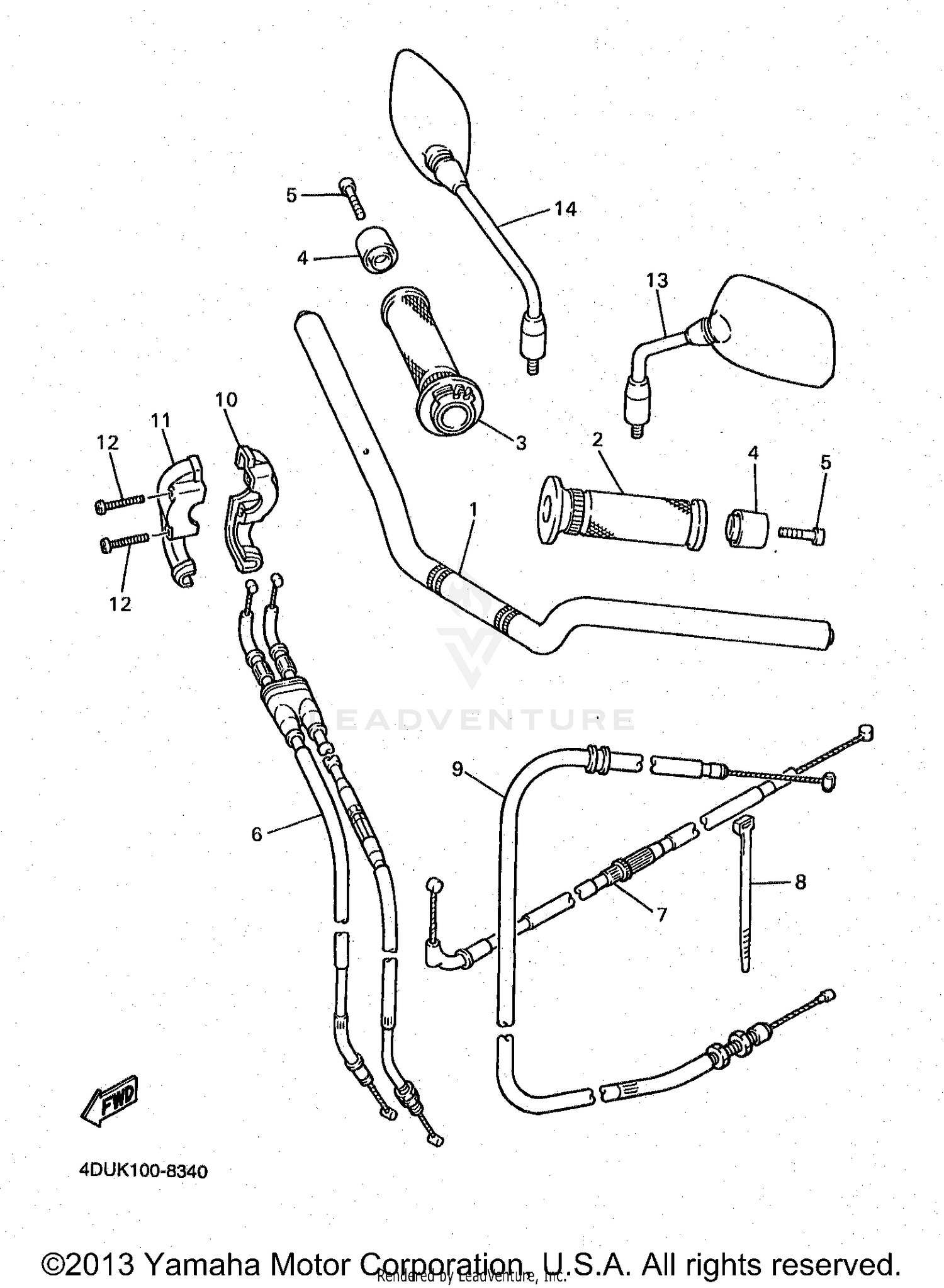 STEERING HANDLE CABLE