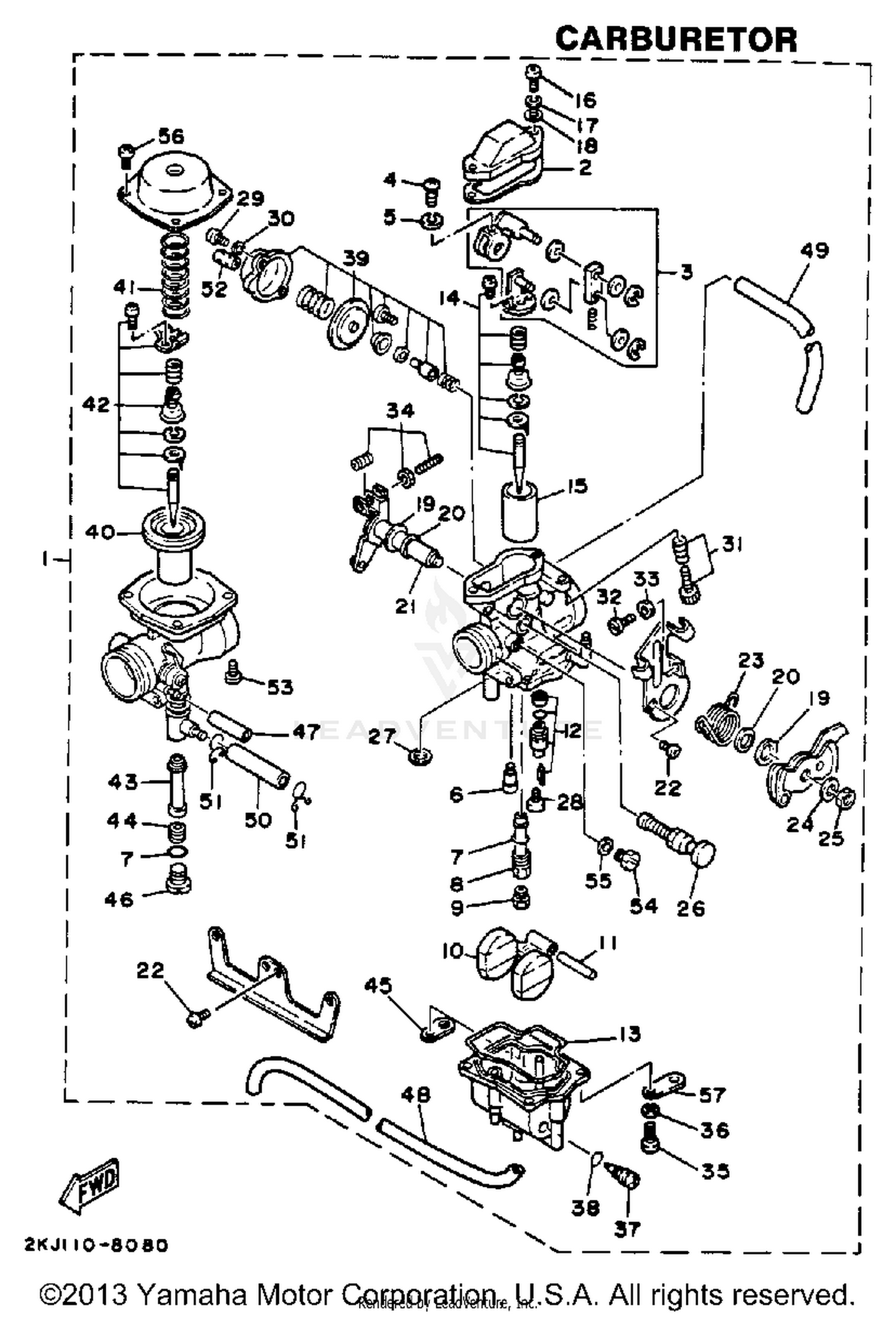 CARBURETOR (NON-CALIFORNIA MODEL)