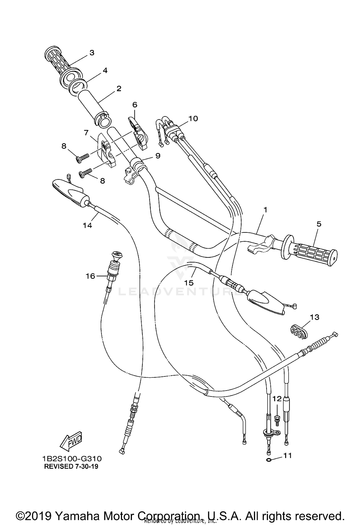 STEERING HANDLE CABLE