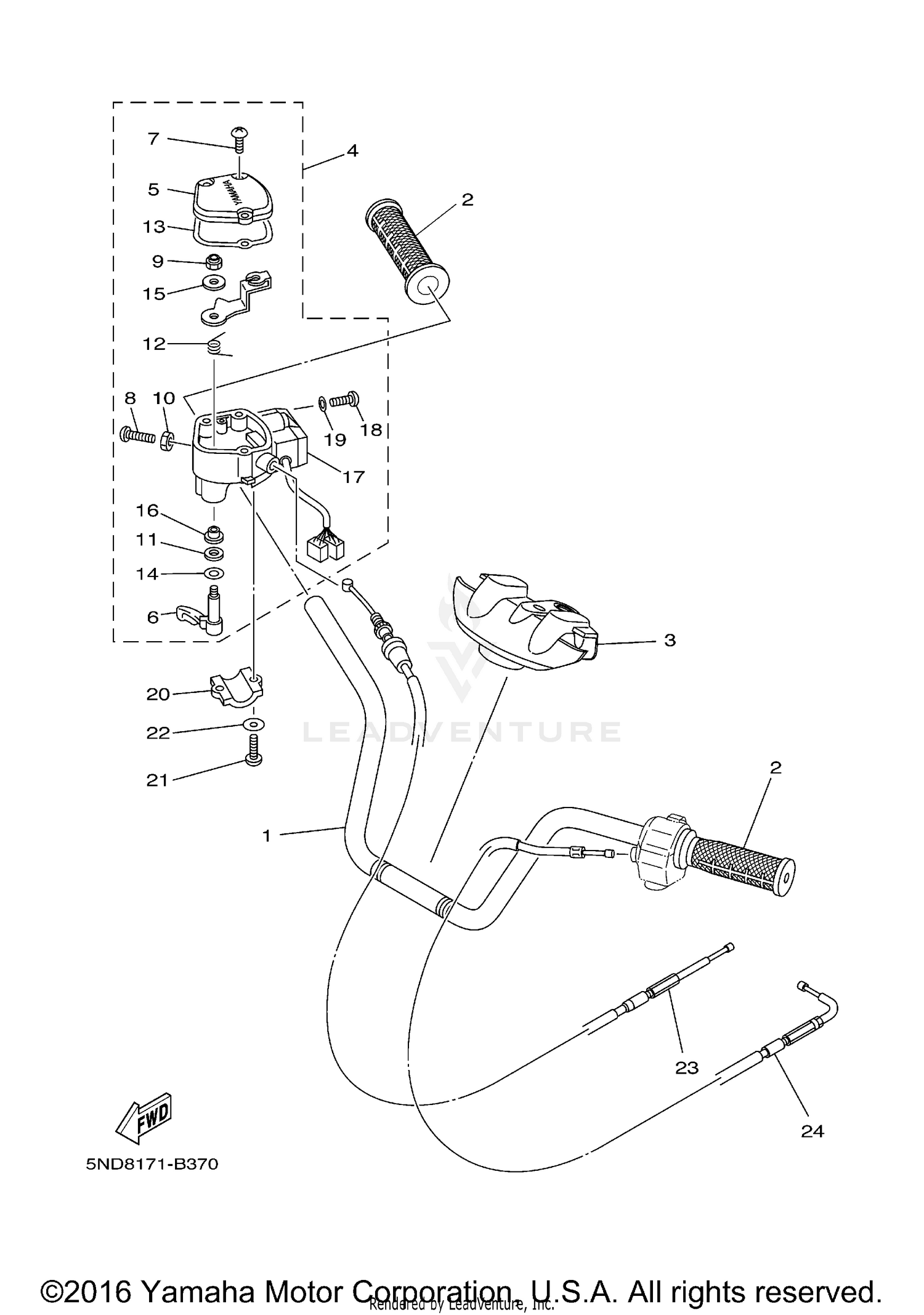STEERING HANDLE CABLE