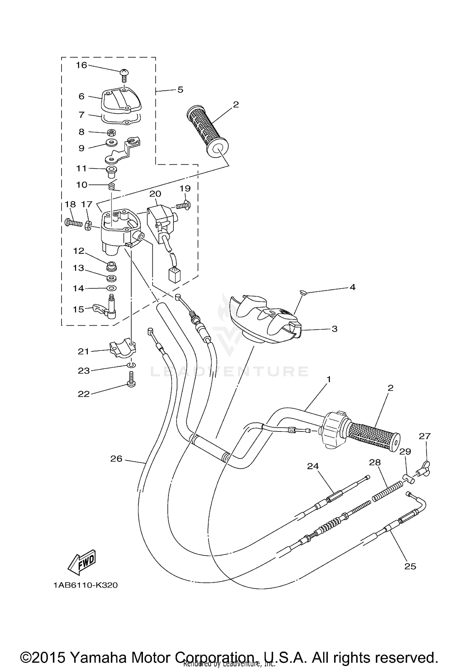 STEERING HANDLE CABLE