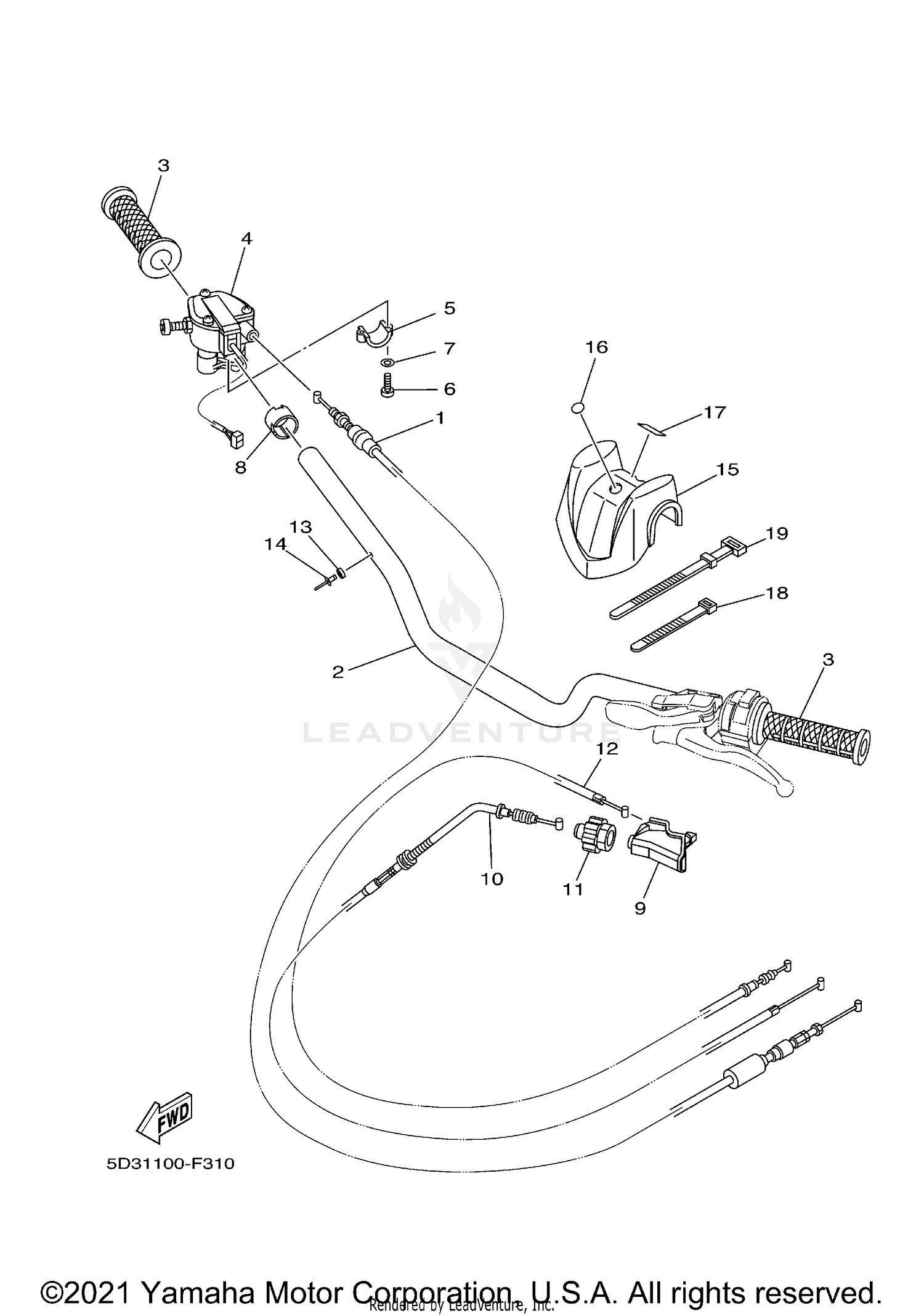 STEERING HANDLE CABLE