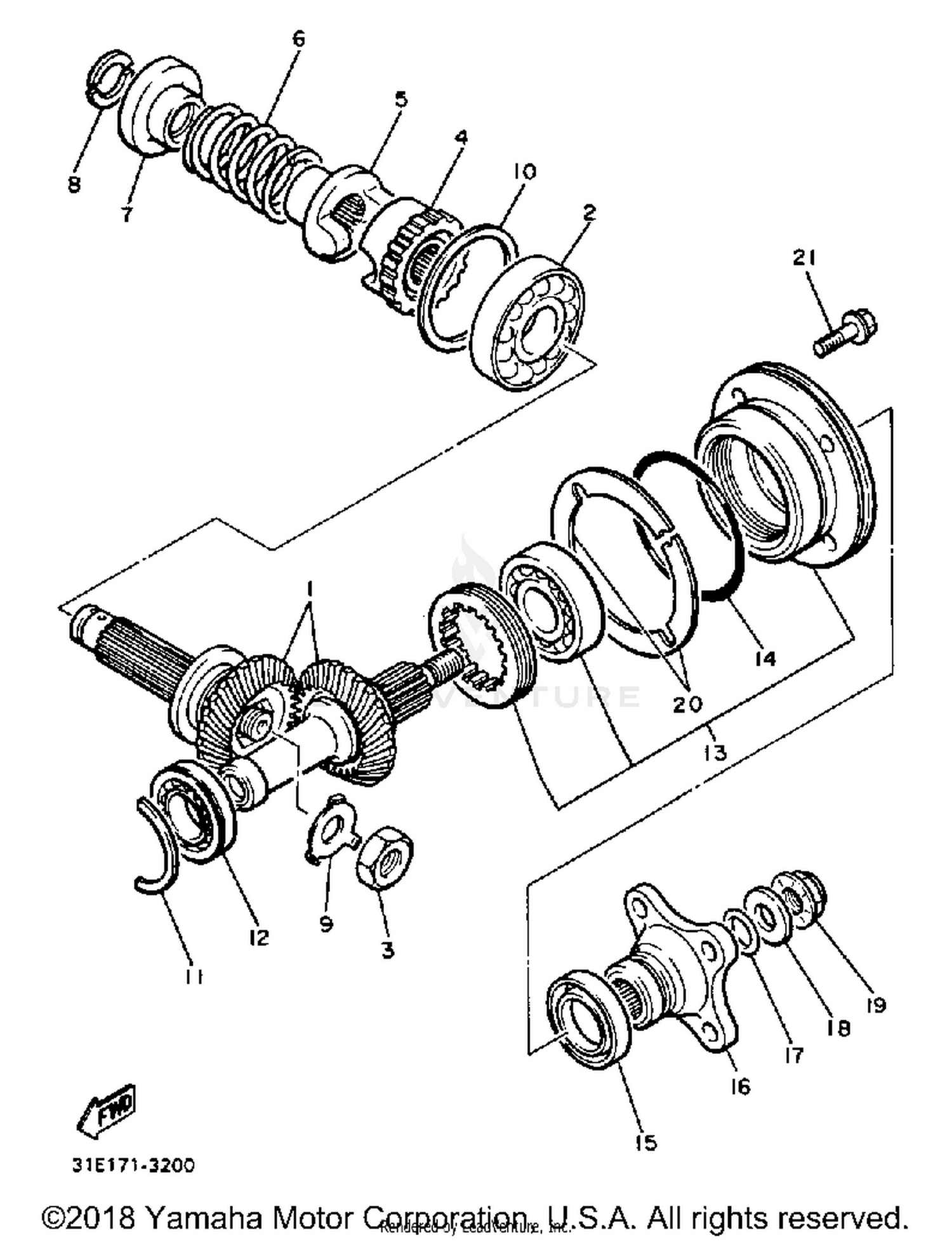 MIDDLE DRIVE GEAR