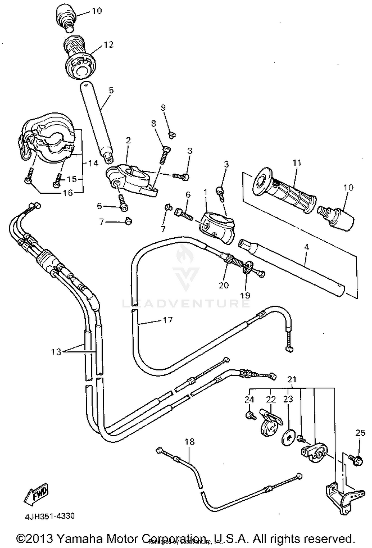 STEERING HANDLE CABLE