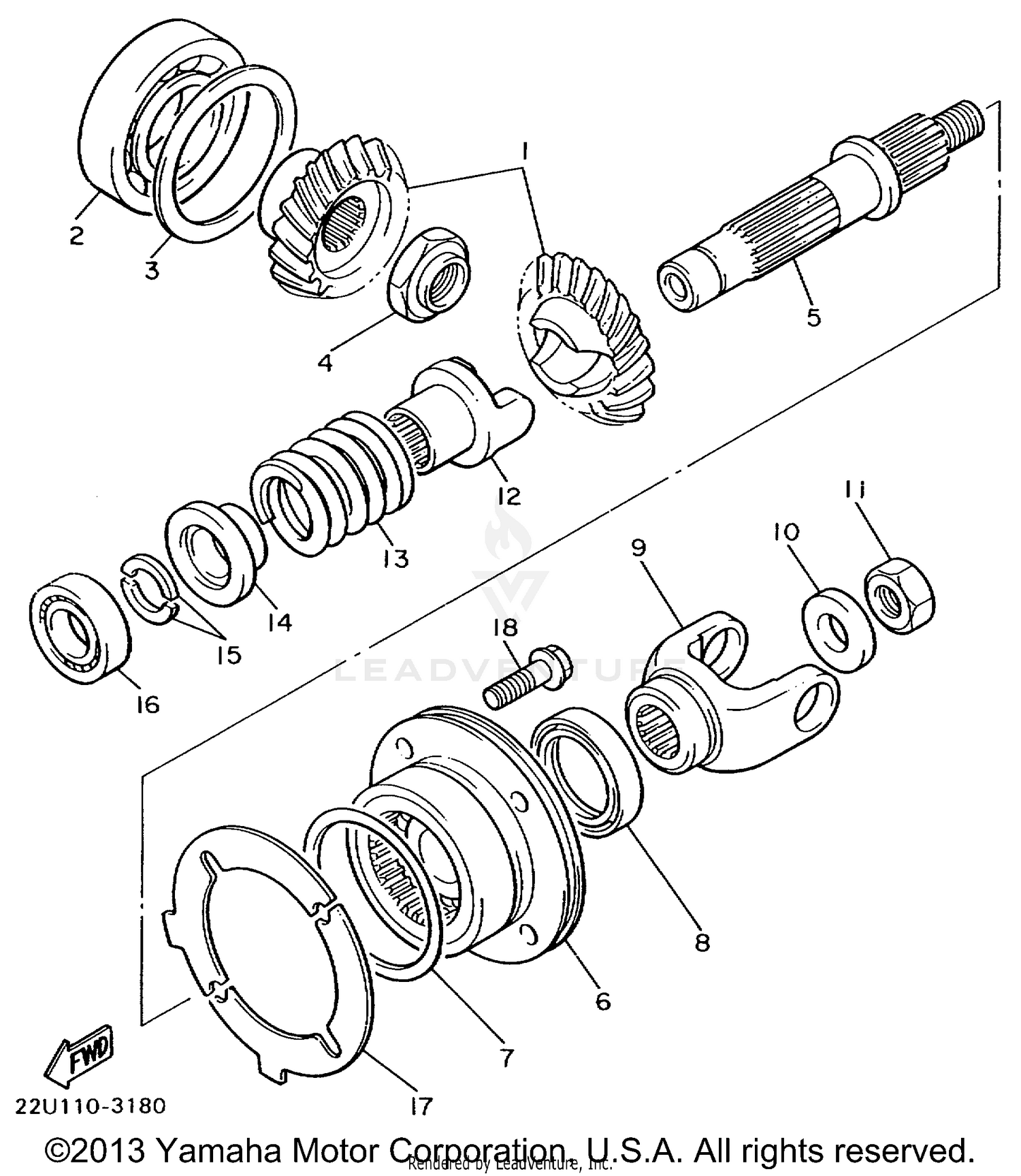 MIDDLE DRIVE GEAR