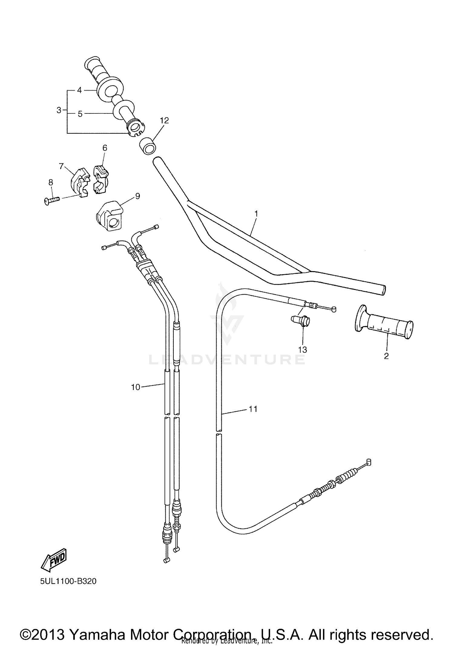 STEERING HANDLE CABLE