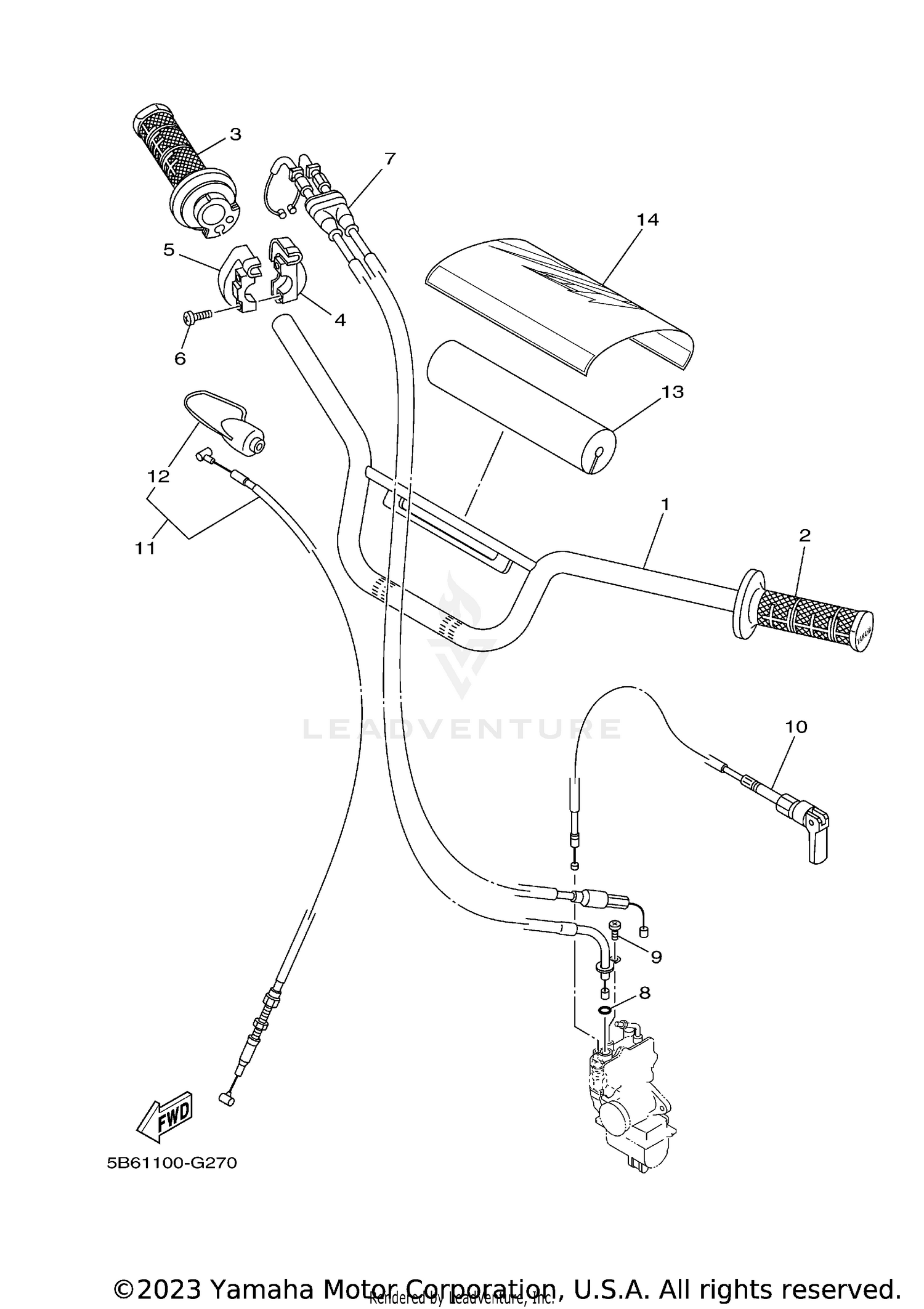STEERING HANDLE CABLE