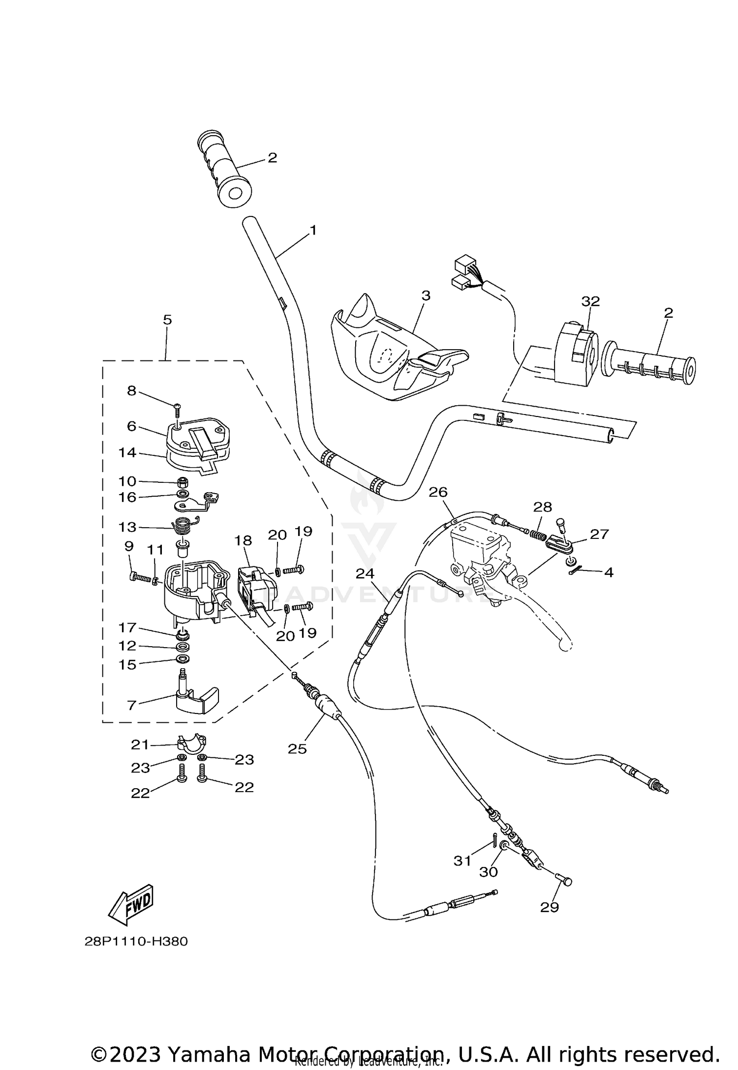 STEERING HANDLE CABLE